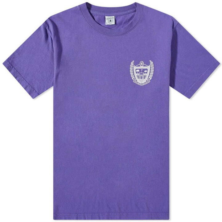Photo: Sporty & Rich Beverly Hills T-Shirt in Purple/White