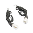 Shrimps Women's Shrimp Earrings in Black/Silver