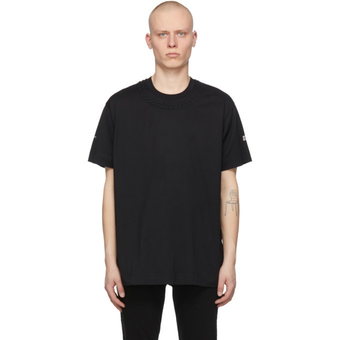 Photo: Givenchy Black Oversized Embossed Chain T-Shirt