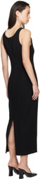 AURALEE Black Tense Wool Double Cloth Midi Dress