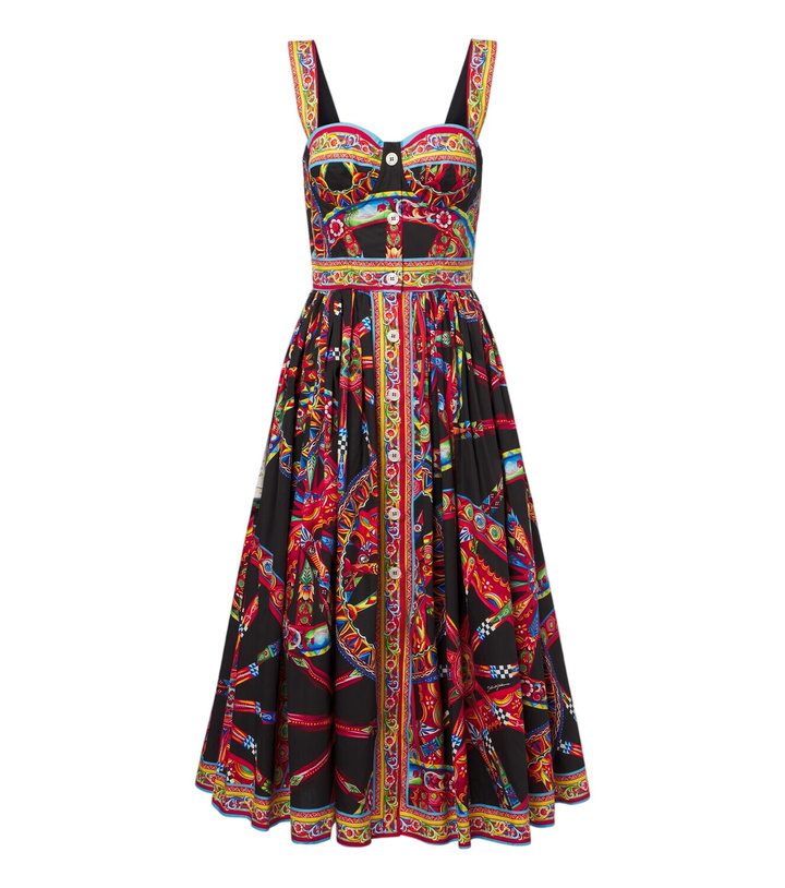 Photo: Dolce&Gabbana Carretto cotton midi dress