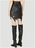 Ninamounah - Poison Cut Out Leather Skirt in Black