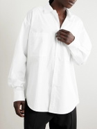 The Frankie Shop - Gus Oversized Cotton-Poplin Shirt - White