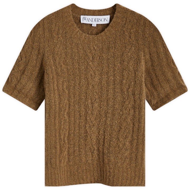 Photo: JW Anderson Women's Cable Knit Short Sleeve Jumper in Flax