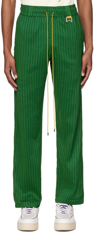 Photo: Rhude Green Pinstripe Trousers