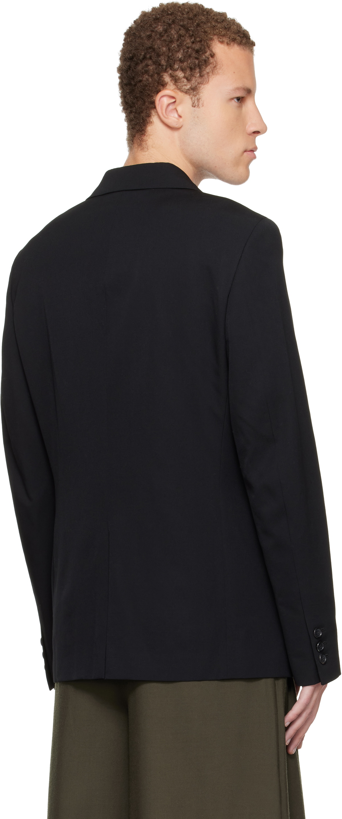 Comme des Garçons Homme Plus Black Wool Gabardine Blazer