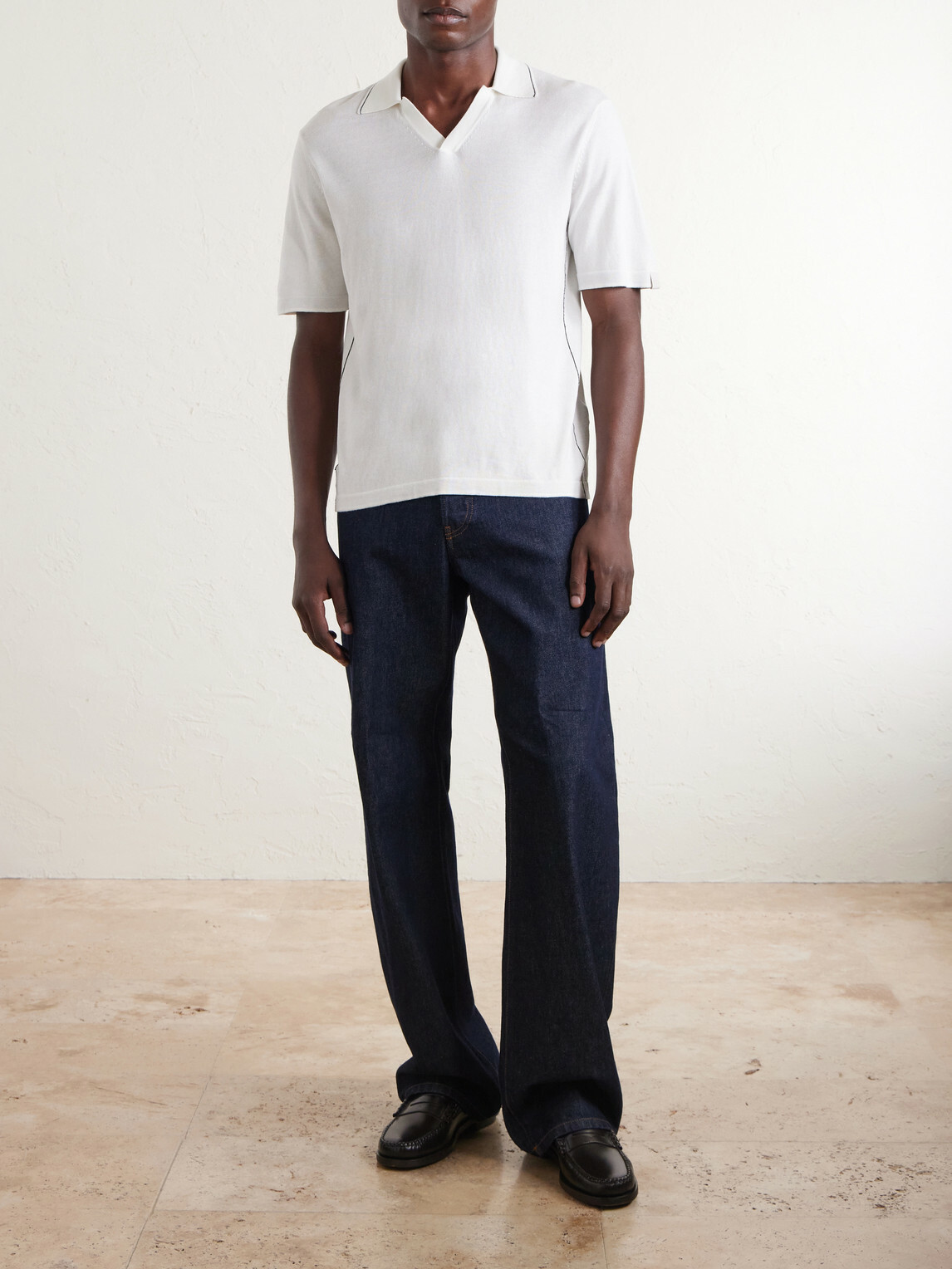 Rag & Bone - Conrad Cotton and Silk-Blend Polo Shirt - White