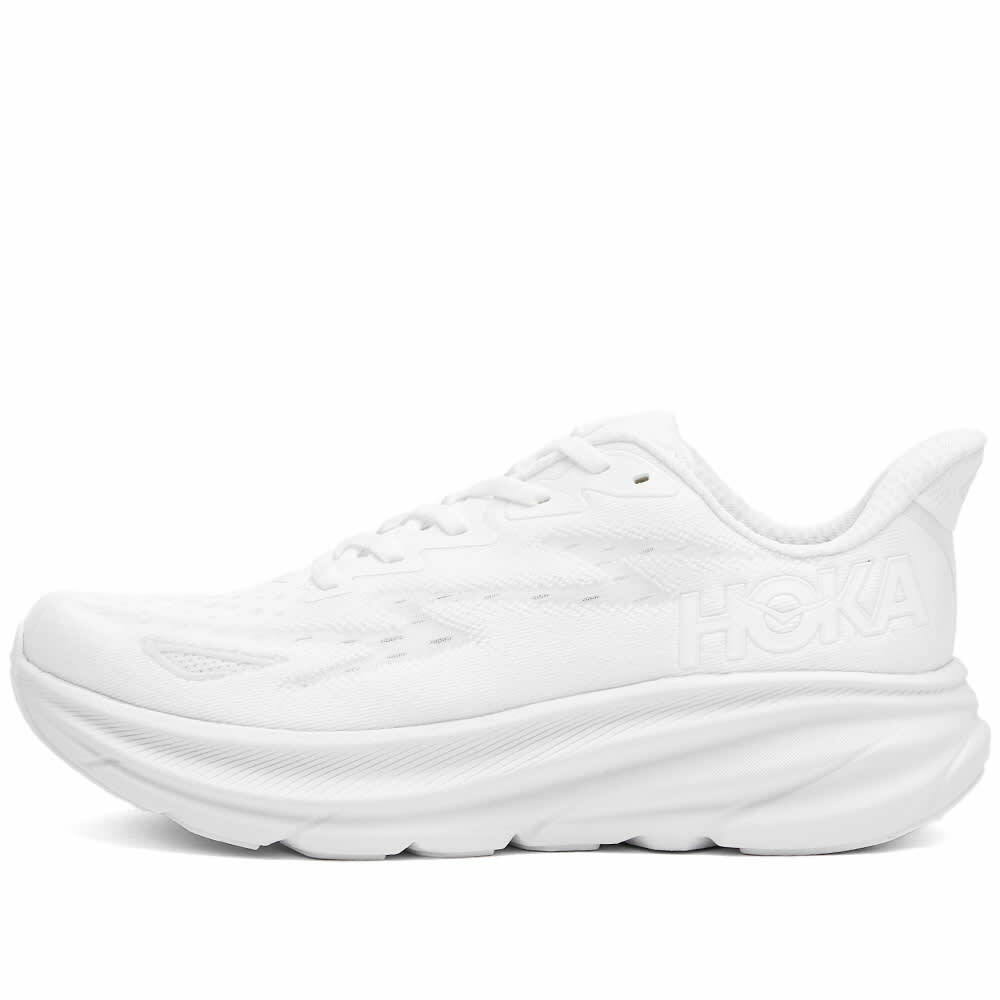 Hoka One One Women's W Clifton 9 Sneakers in White/White Hoka One One