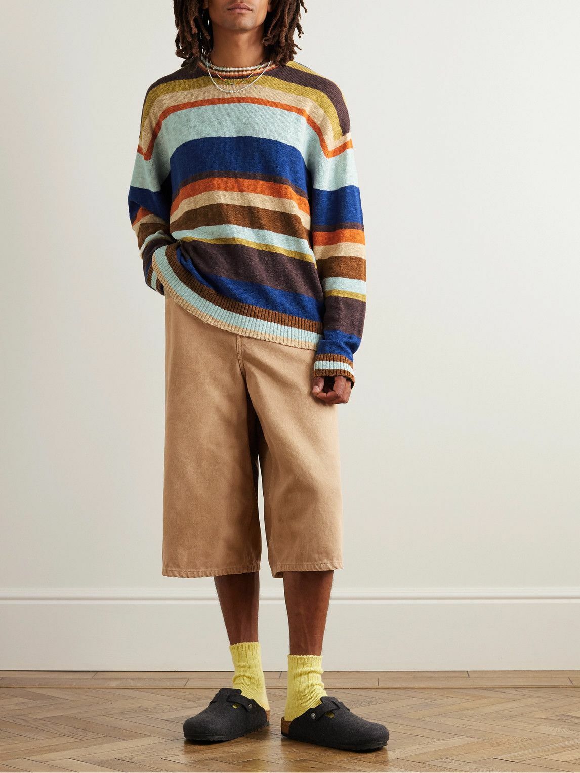 YMC - Dawg Striped Cotton Sweater - Multi