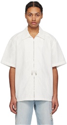 lesugiatelier White Mesh Overlay Shirt