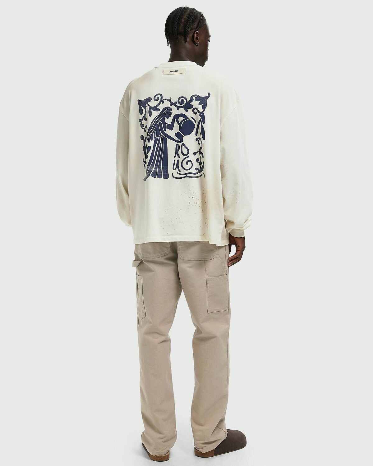 Rough. HOLY VESSEL LONGSLEEVE White Mens Longsleefe