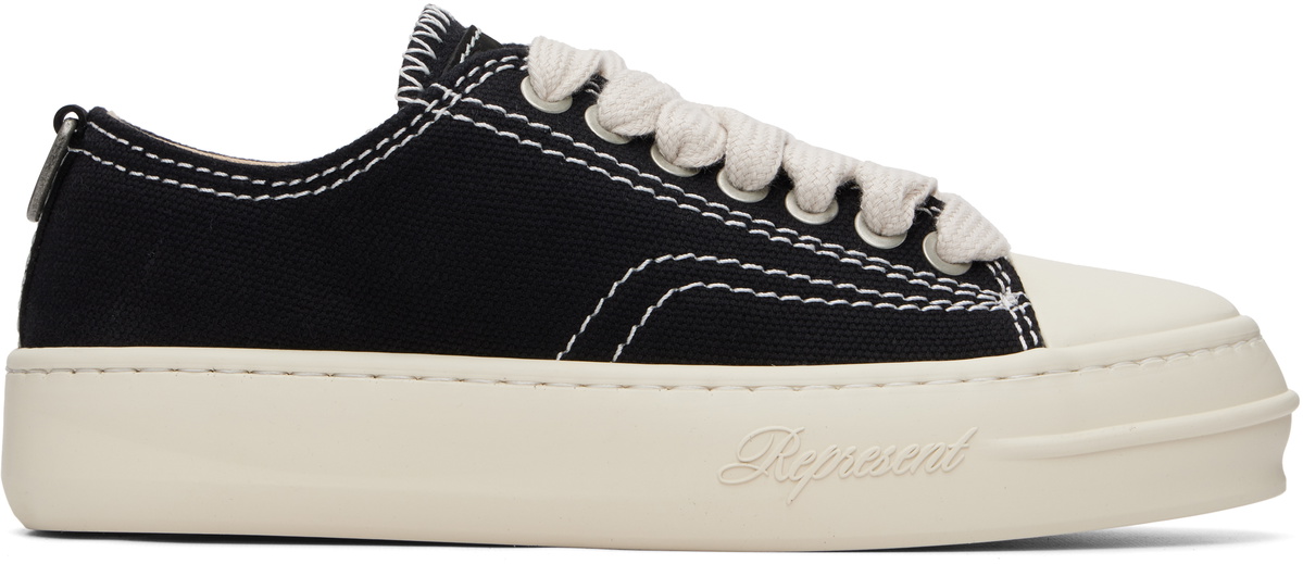 Represent Black Rep-Cap Sneakers