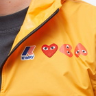 Comme des Garçons Play x K-Way Half Zip Block Colour Jacket in Orange/Black