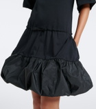 Patou Faille-trimmed cotton minidress