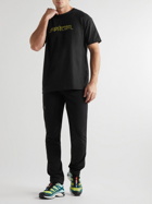 OSTRYA - Scripts Equi-Tee Logo-Print Cotton-Blend Jersey T-Shirt - Black