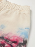 Champion - Straight-Leg Logo-Appliquéd Tie-Dyed Cotton-Blend Jersey Sweatpants - Multi