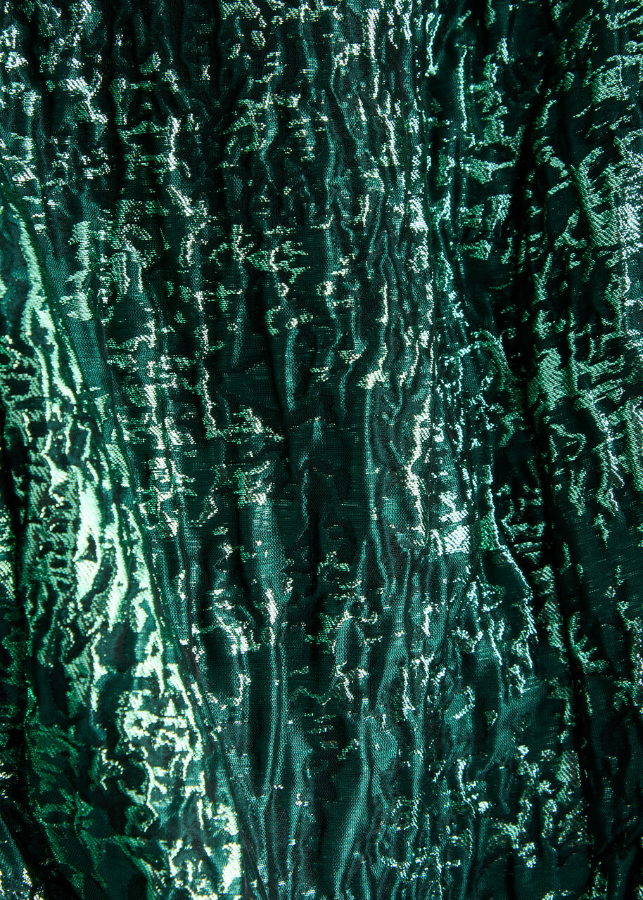 Sister Jane Potion Metallic Cloqué Mini Dress Green Sister Jane
