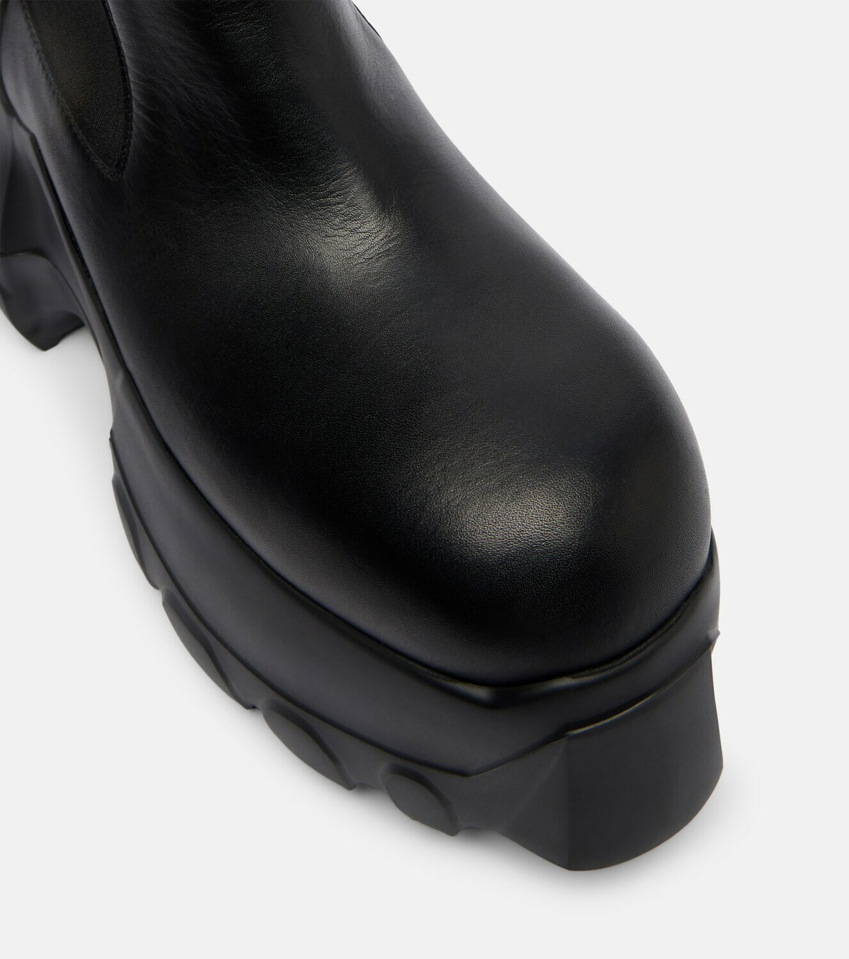 Rick Owens Beatle Mega Tractor leather Chelsea boots