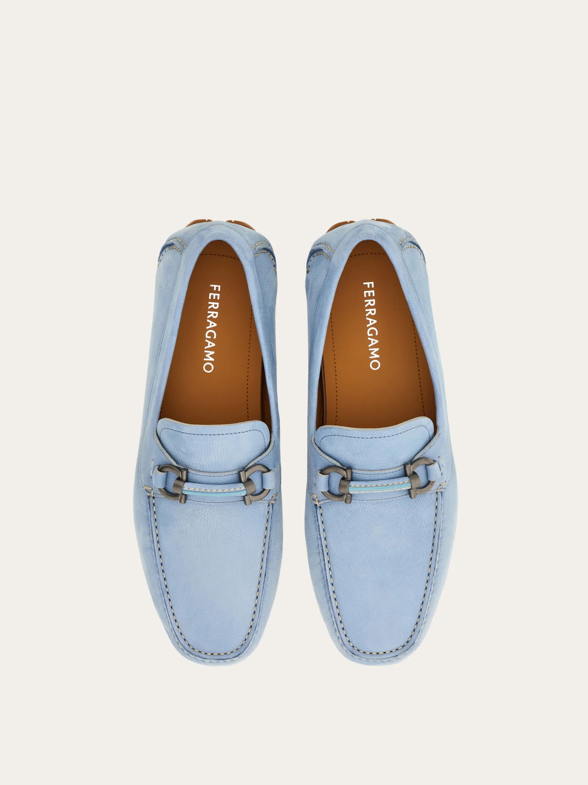 Ferragamo Mens Gancini ornament driver in Blue