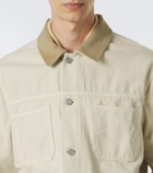 Frame Suede-trimmed cotton field jacket