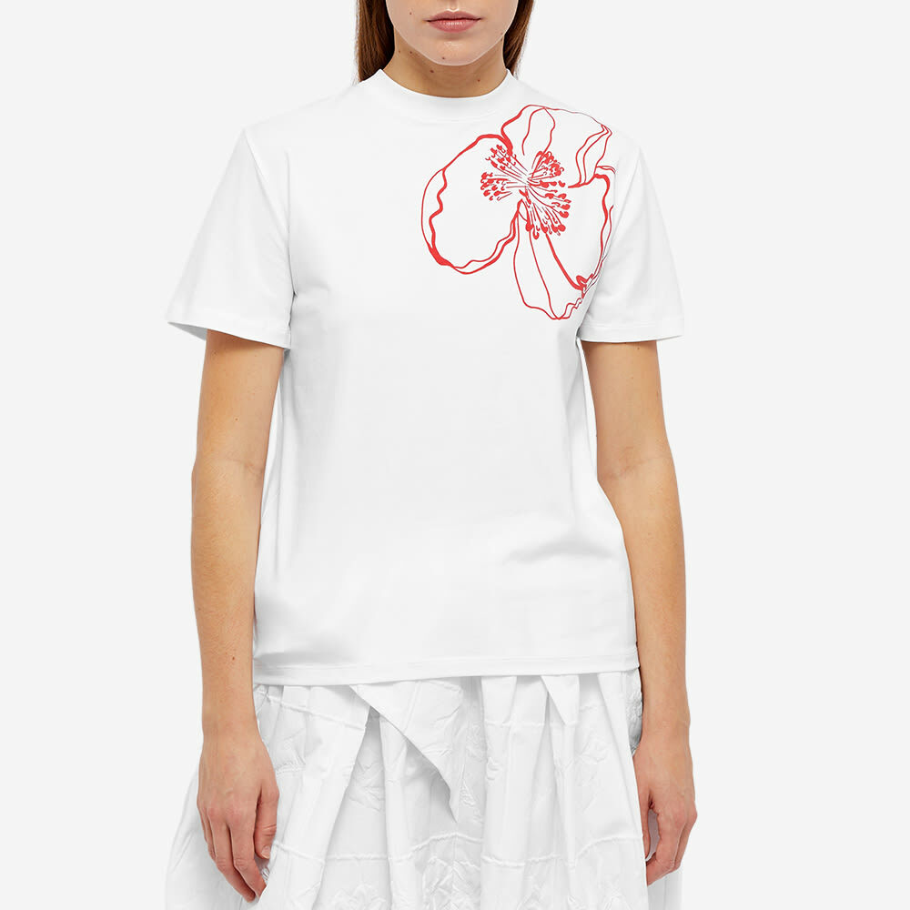 Cecilie Bahnsen Women's Juno T-shirt in White Poppy Red