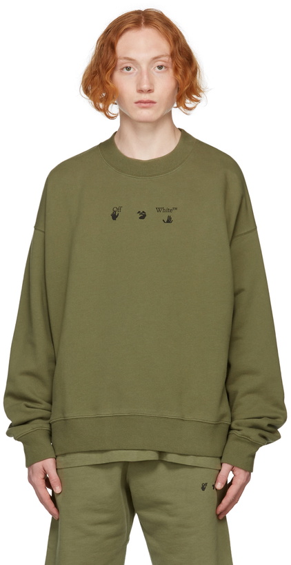 Photo: Off-White Khaki Marker Sweatshirt