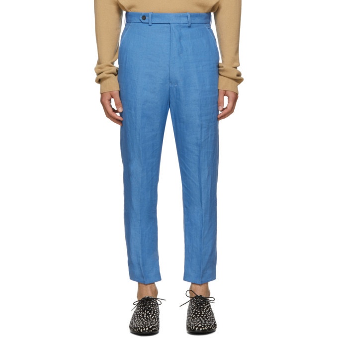 Photo: Haider Ackermann Blue Cropped Low Crotch Trousers