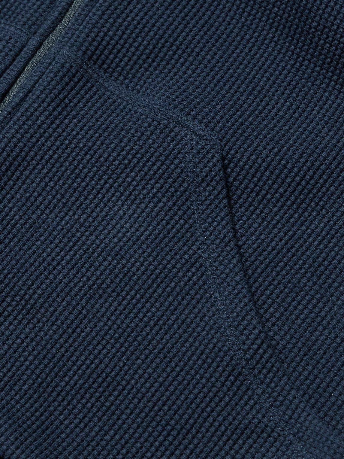 Paul Smith - Waffle-Knit Cotton-Blend Zip-Up Hoodie - Blue
