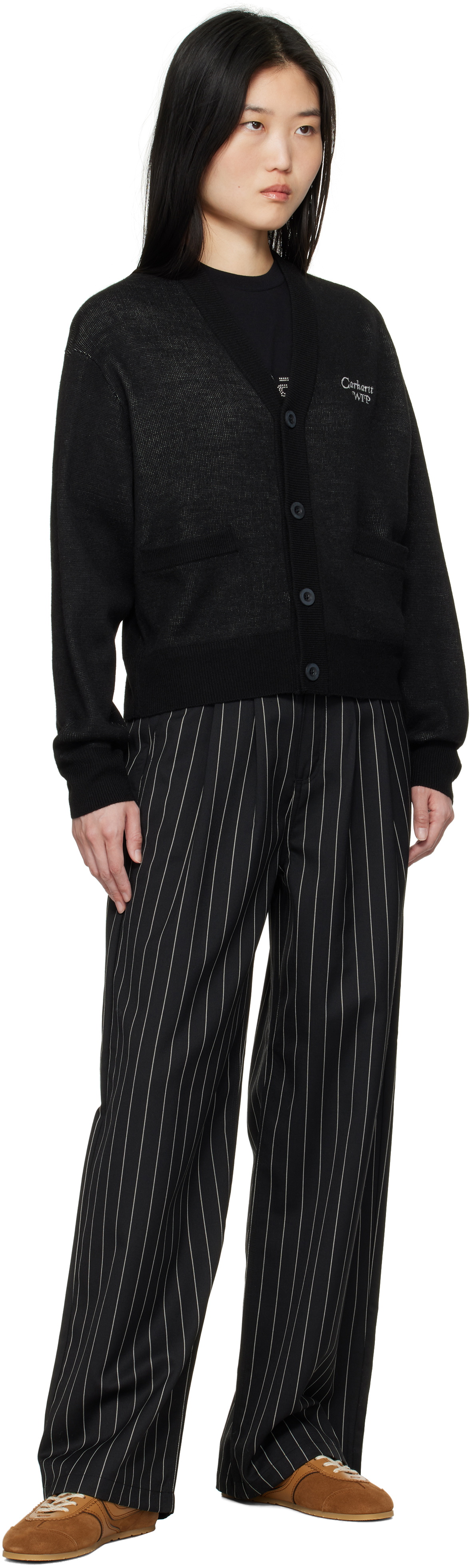 Carhartt Work In Progress Black 'Harttbreaker' Cardigan