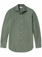 De Petrillo - Brushed-Cotton Shirt - Green
