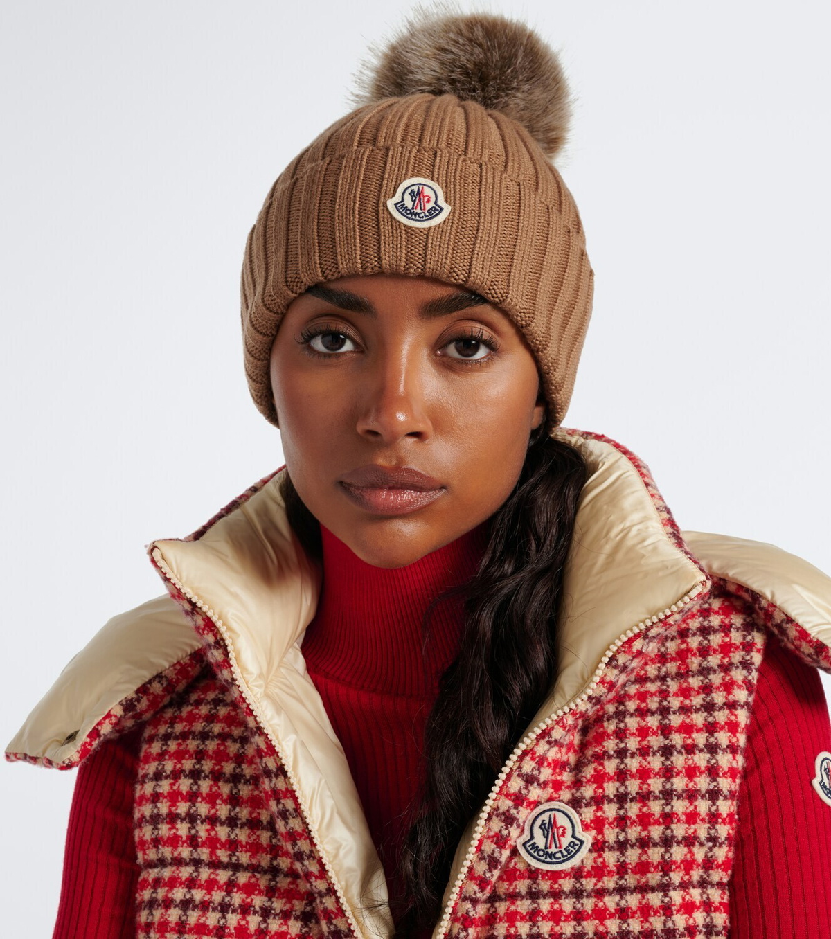 Moncler Ribbed-knit virgin wool beanie
