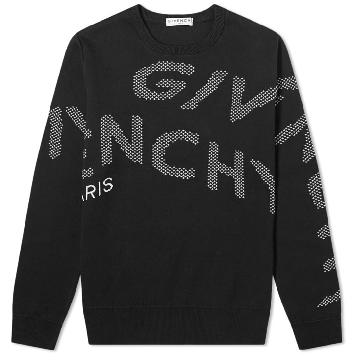 Photo: Givenchy Punched Logo Crew Knit