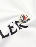 Moncler - Logo-Flocked Cotton-Jersey T-Shirt - White