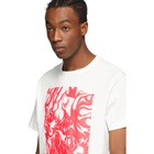 Heron Preston White and Red Box Skull T-Shirt