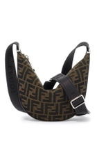 FENDI fendi melon small ff jacquard shoulder bag Brown