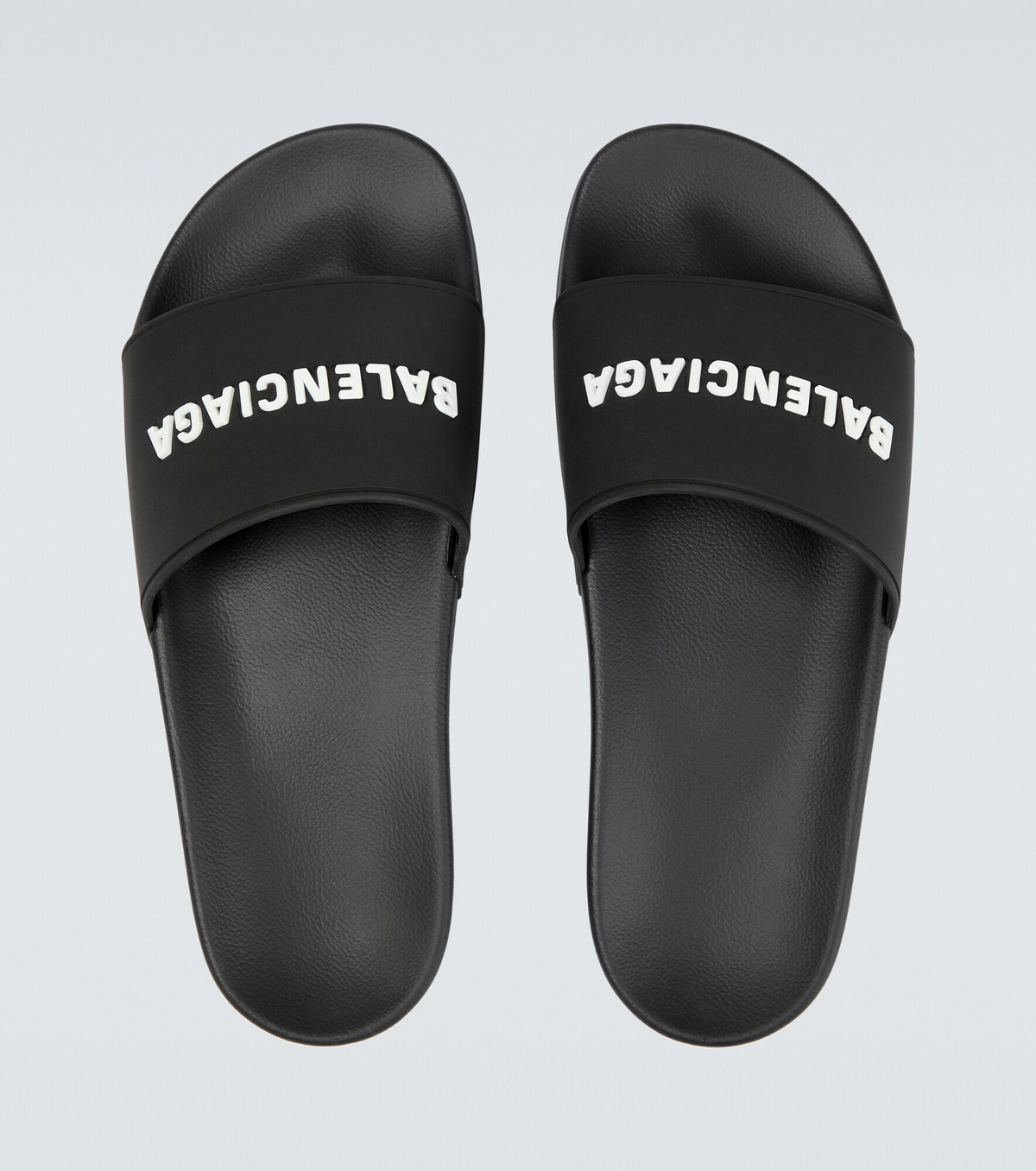 Balenciaga - Pool logo rubber slides Balenciaga