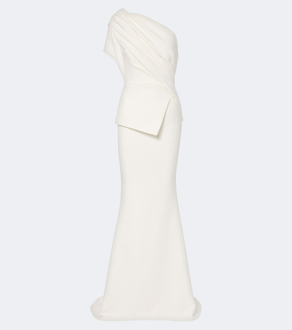 Safiyaa Elyna asymmetric crêpe gown