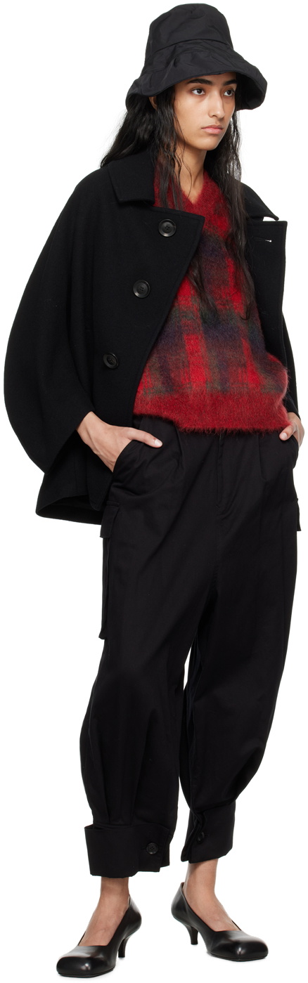 Y's Black Bellows Pocket Trousers