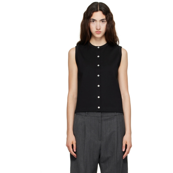 Photo: FLORE FLORE Black Poppy Sleeveless Cardigan