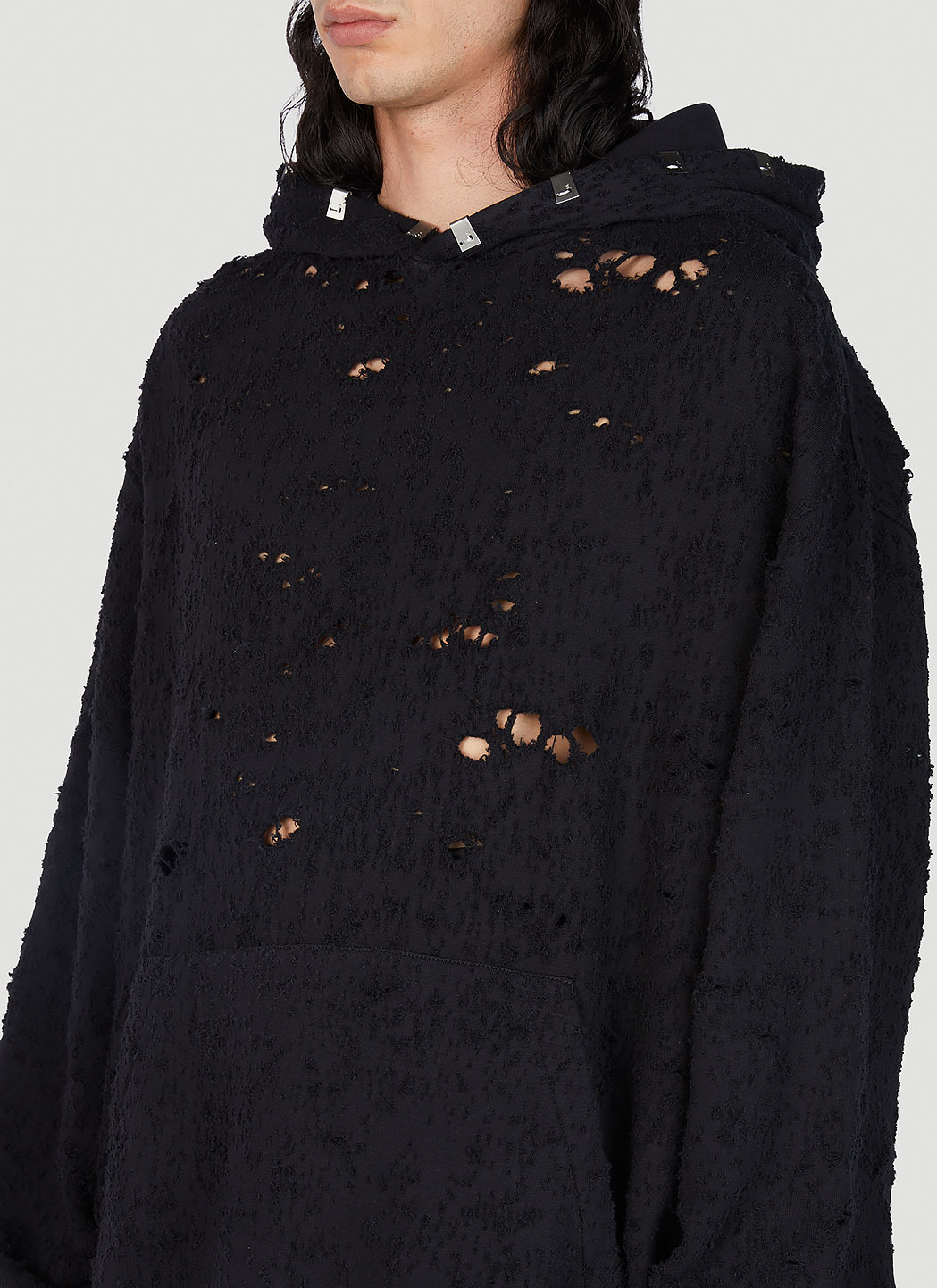 1017 ALYX 9SM Distressed Lightercap Hooded Sweatshirt