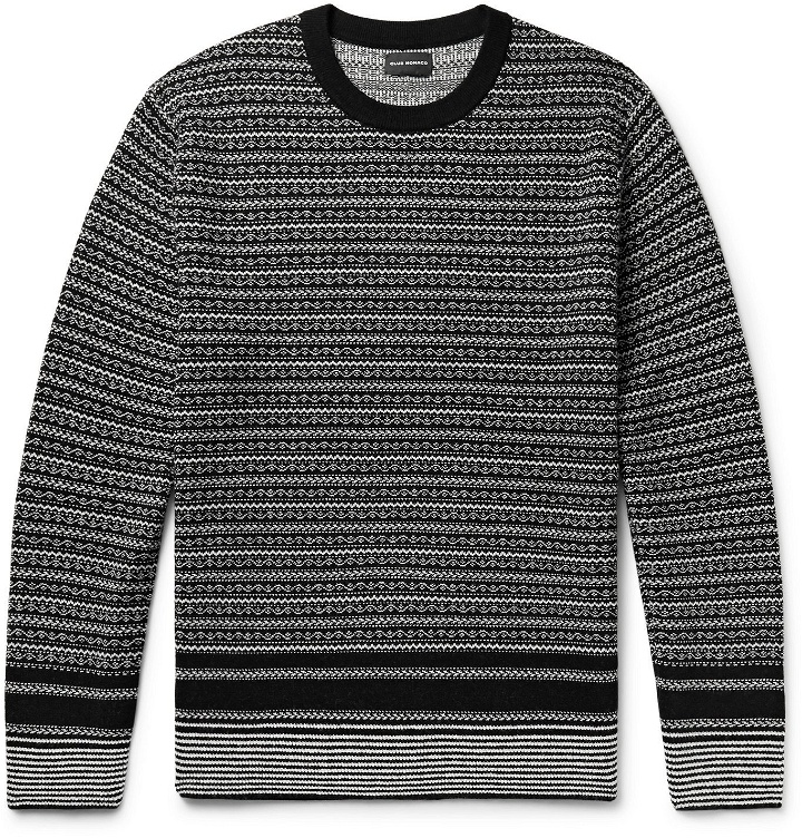 Photo: CLUB MONACO - Fair Isle Jacquard-Knit Sweater - Black