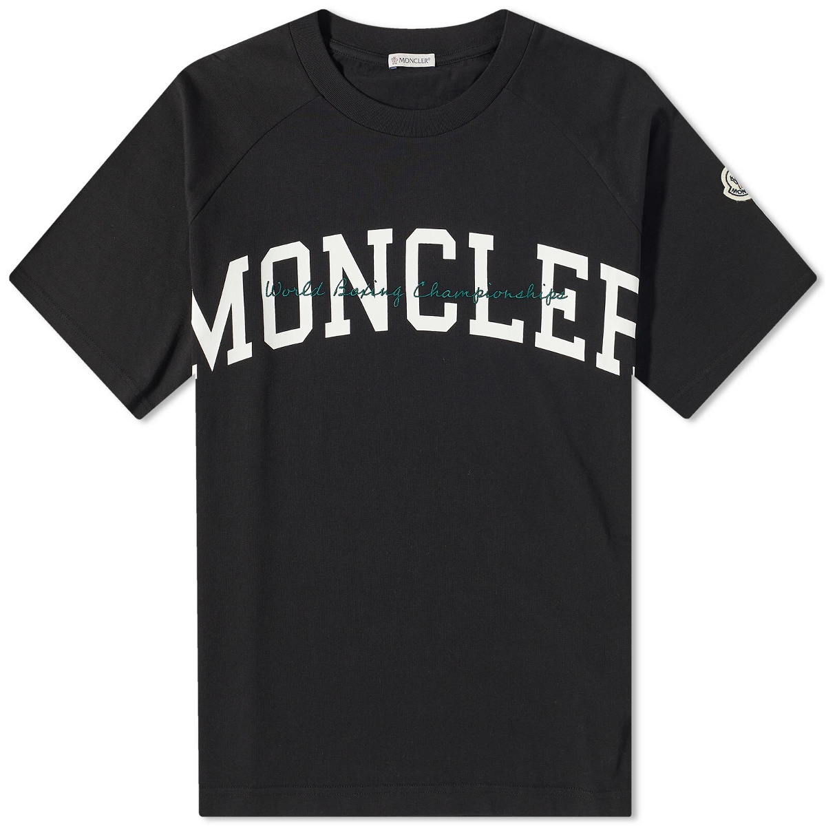Moncler Men's Varsity Logo T-Shirt in Black Moncler
