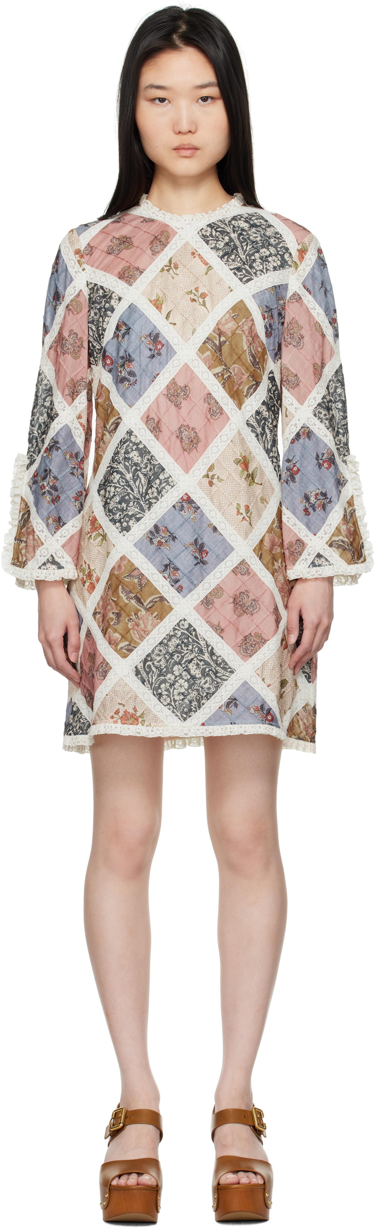 Zimmermann ZIMMERMANN Tallow ivory/black mini dress in linen