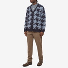 A Kind of Guise Men's Polar Knit Cardigan in Glacier Houndstooth