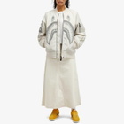 A Bathing Ape Women's Shark Nylon Ma-1 Bomber Jacket in Gray 