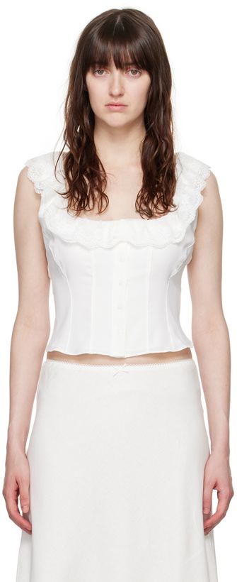 Photo: GUIZIO White Paloma Tank Top
