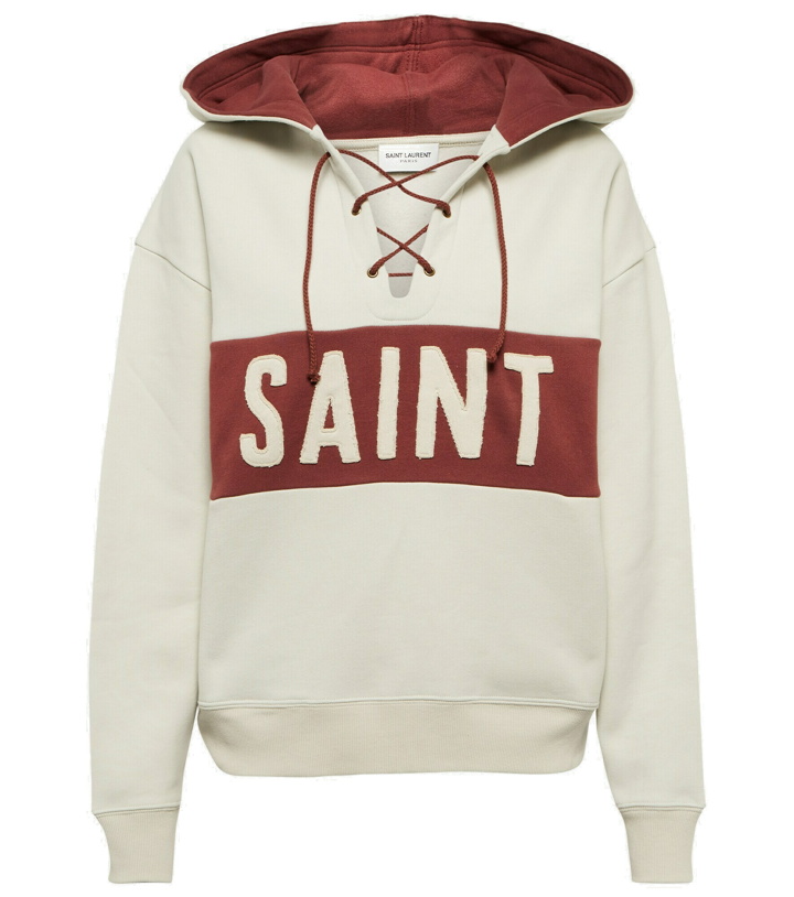 Photo: Saint Laurent - Embroidered cotton hoodie