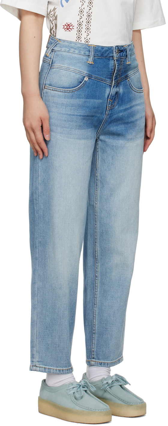 Evisu Blue Tapered Jeans