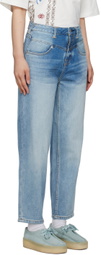 Evisu Blue Tapered Jeans