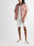 Onia - Vacation Camp-Collar Printed Linen-Blend Shirt - Pink